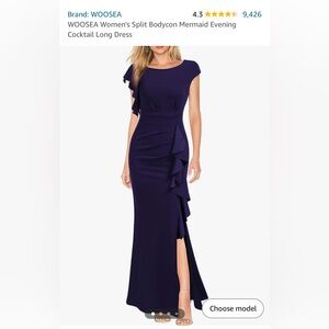 Navy blue maxi. Body con, elegant, sexy